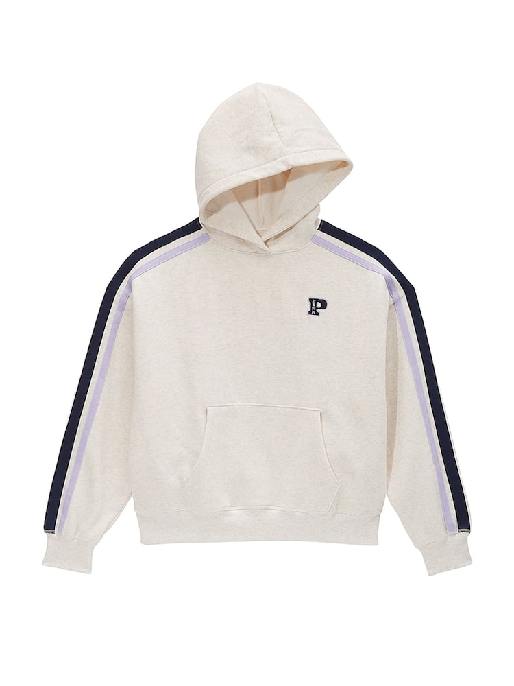 Victoria's Secret PINK Heather Oatmeal Beige Pullover Fleece Hoodie - Image 3 of 3