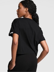 Zwart - Victoria's Secret PINK - Oversized cropped T-shirt met korte mouwen - Image 2 of 3