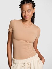 Victoria's Secret PINK Praline Nude Soft Stretch T-Shirt - Image 1 of 3