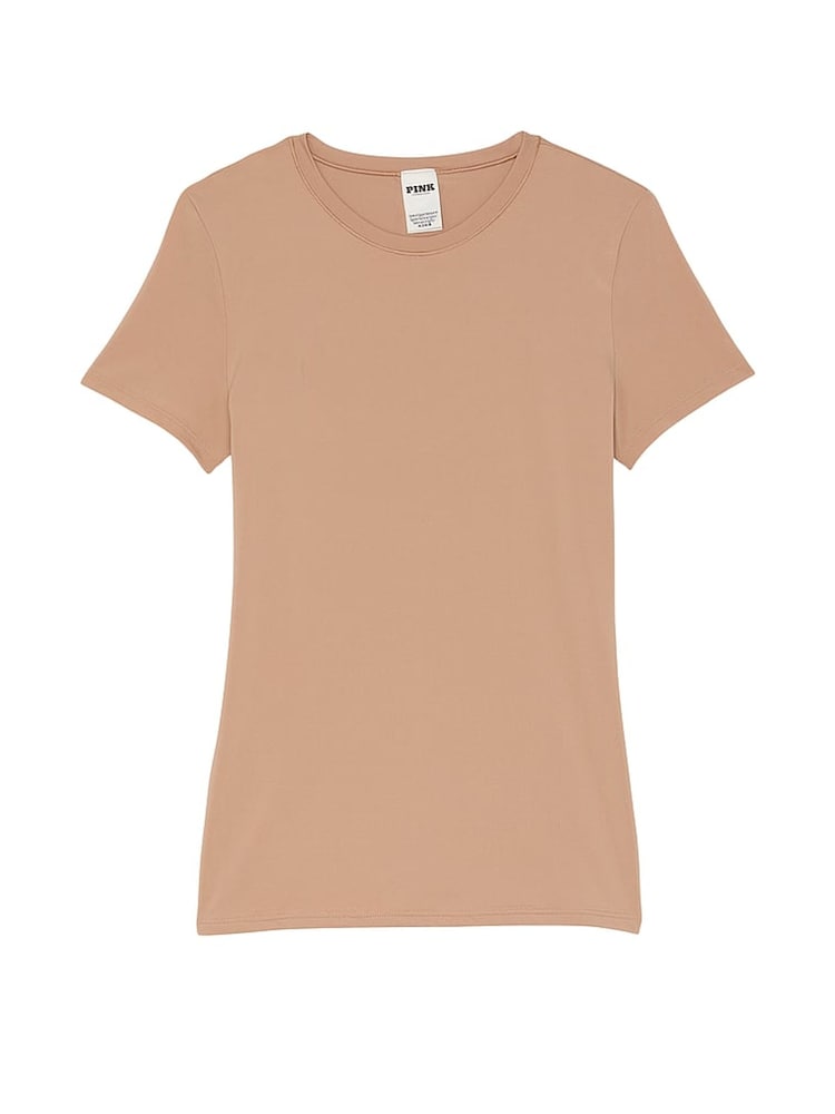 Victoria's Secret PINK Praline Nude Soft Stretch T-Shirt - Image 3 of 3 Victoria's Secret PINK Praline Nude Soft Stretch T-Shirt - Image 3 of 3