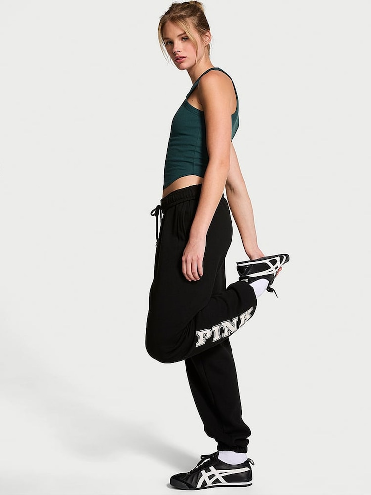 Zwart - Victoria's Secret PINK fleece joggingbroek - Image 1 of 3