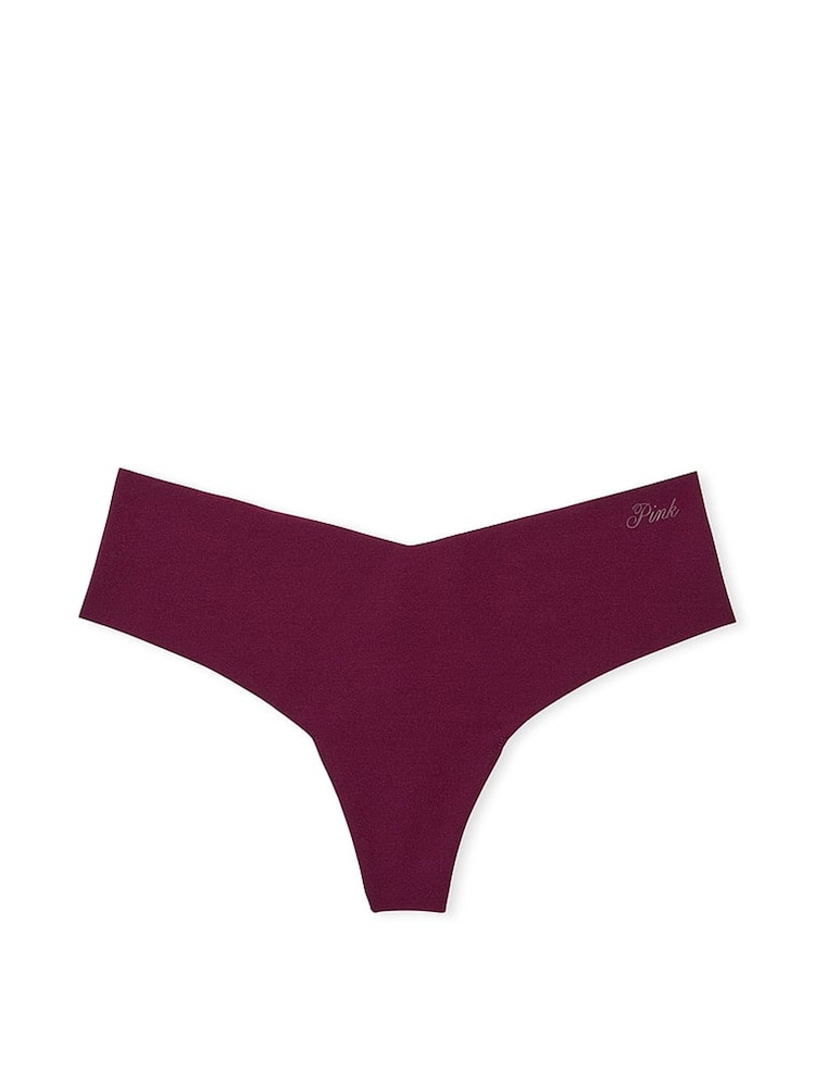Victoria's Secret PINK Purple Rose Thong No Show Lace Trim Hipster Knickers - Image 3 of 3