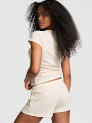 Victoria's Secret PINK White Shell Cotton Pyjama Shorts - Image 2 of 3