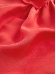 Red Sleeveless Ruffle V-Neck Top - Image 5 of 5