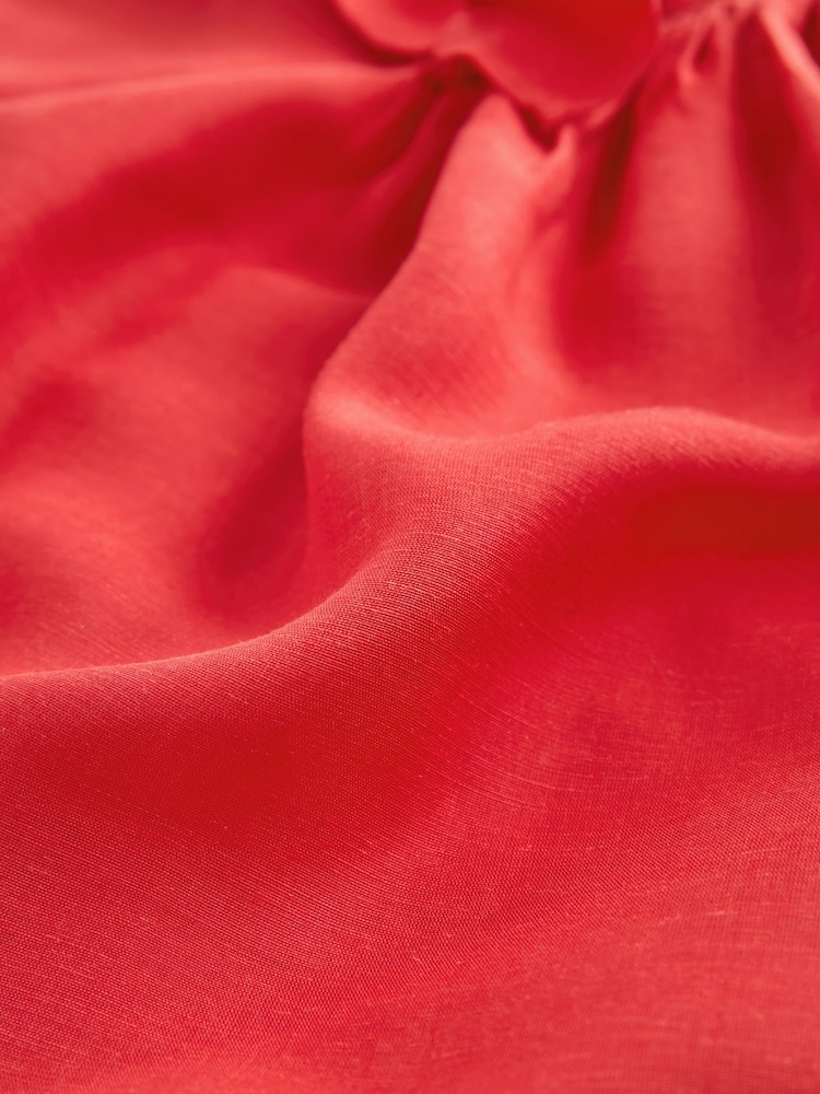 Red Sleeveless Ruffle V-Neck Top - Image 5 of 5