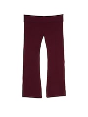 Victoria's Secret PINK Purple Rose Cotton Foldover Flare Leggings - Image 3 of 3
