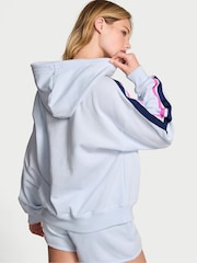 Victoria's Secret PINK Hydrangea Blue Pullover Fleece Hoodie - Image 2 of 3