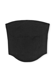 Victoria's Secret PINK Black Cotton Strapless Corset Top - Image 3 of 3