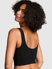 Victoria's Secret PINK Black Cotton Scoop Sports Bra Top - Image 2 of 3