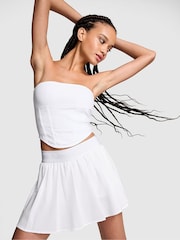 Victoria's Secret PINK White Cotton Strapless Corset Top - Image 1 of 3