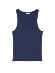 Victoria's Secret PINK Blue Midnight Navy Cotton Pyjama Vest Top - Image 3 of 3