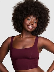 Victoria's Secret PINK Purple Rose Cotton Scoop Sports Bra Top - Image 1 of 3