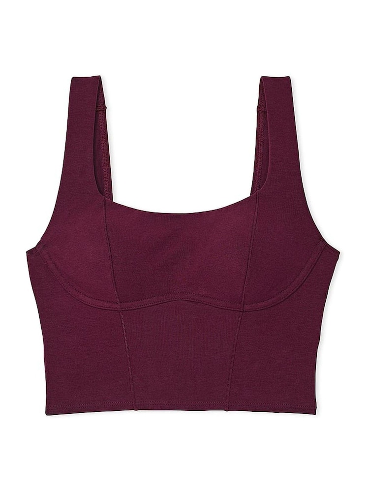 Victoria's Secret PINK Purple Rose Cotton Scoop Sports Bra Top - Image 3 of 3