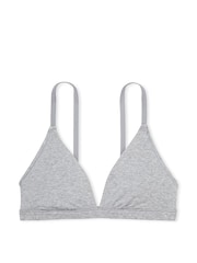 Victoria's Secret PINK Grey Heather Cotton Triangle Bralette - Image 3 of 3
