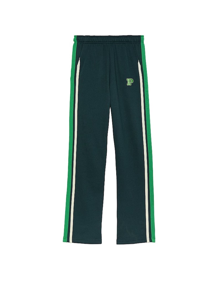 Victoria's Secret PINK Deep Forest Green Wide Leg Fleece Joggers - Image 3 of 3