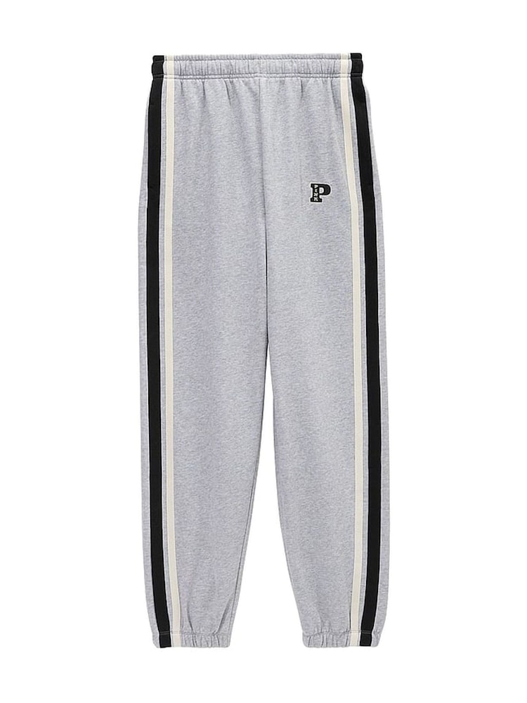 Victoria's Secret PINK Grey Heather Cuffed Fleece Joggers - Image 3 of 3