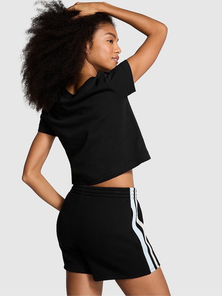 Victoria's Secret PINK Black Fleece Shorts - Image 2 of 3 Victoria's Secret PINK Black Fleece Shorts - Image 2 of 3