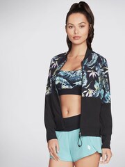 Skechers Blue Palm Breeze Reversible Bomber Jacket - Image 3 of 4
