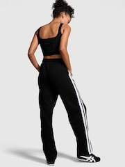 Victoria's Secret PINK Black Wide Leg Fleece Joggers - Image 2 of 5