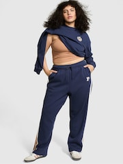 Victoria's Secret PINK Midnight Navy Blue Wide Leg Fleece Joggers - Image 1 of 3