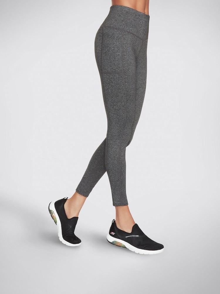 Серый - леггинсы с завышенной талией Skechers GOWALK - Изображение 3 из 3