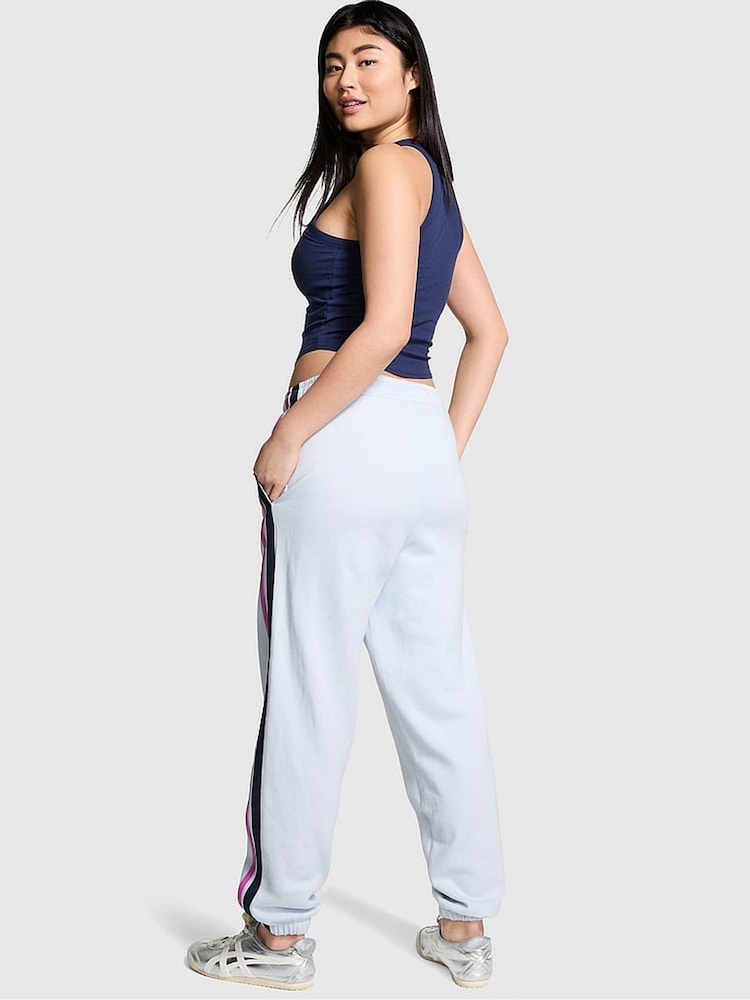 Victoria's Secret PINK Hydrangea Blue Cuffed Fleece Joggers - Image 2 of 4
