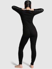 Victoria's Secret PINK Black Halloween Skeleton Onesie - Image 2 of 3