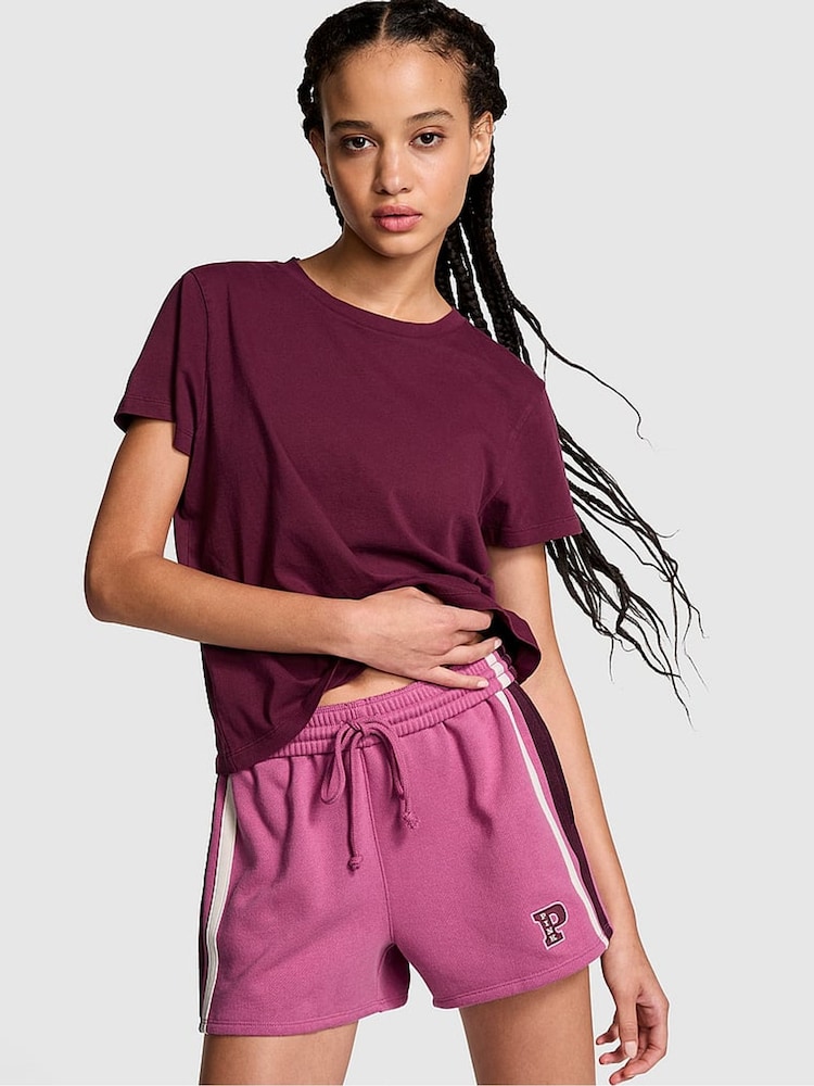 Victoria's Secret PINK Pink Violet Fleece Shorts - Image 1 of 3 Victoria's Secret PINK Pink Violet Fleece Shorts - Image 1 of 3