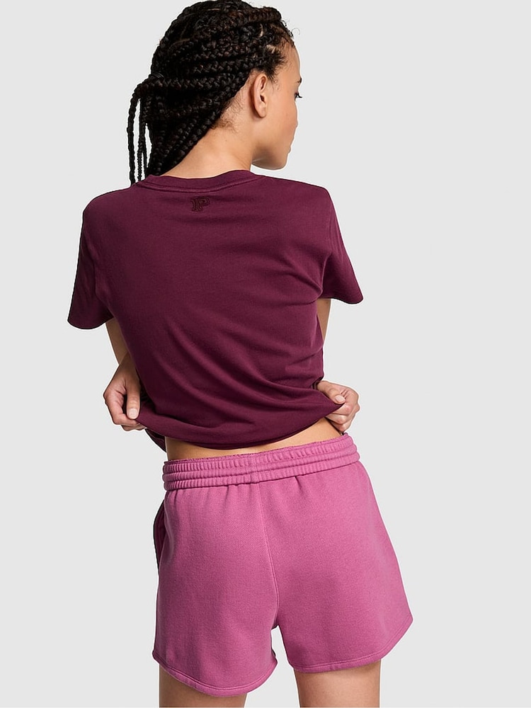 Victoria's Secret PINK Pink Violet Fleece Shorts - Image 2 of 3 Victoria's Secret PINK Pink Violet Fleece Shorts - Image 2 of 3