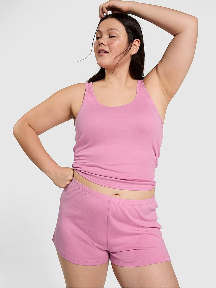 Victoria's Secret PINK Pink Moonstone Cotton Pyjama Shorts - Image 1 of 1