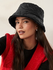 Black Reversible Borg Bucket Hat - Image 2 of 6