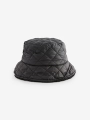 Black Reversible Borg Bucket Hat - Image 4 of 6