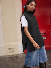 Chocolate Brown Scallop Knit Tank - Image 3 of 8