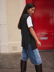 Chocolate Brown Scallop Knit Tank - Image 4 of 8