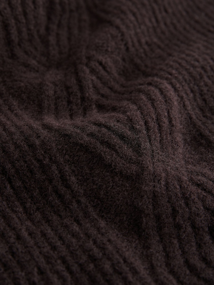 Chocolate Brown Scallop Knit Tank - Image 8 of 8