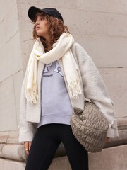 Ecru Cream Super Soft Midweight Scarf - Image 3 of 7