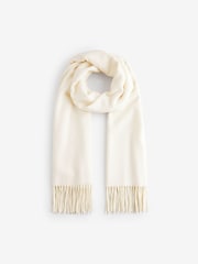 Ecru Cream Super Soft Midweight Scarf - Image 5 of 7