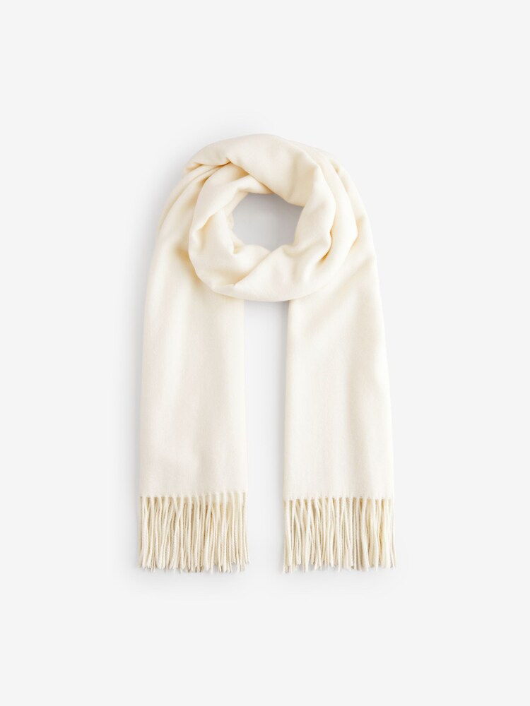 Ecru Cream Super Soft Midweight Scarf - Image 5 of 7
