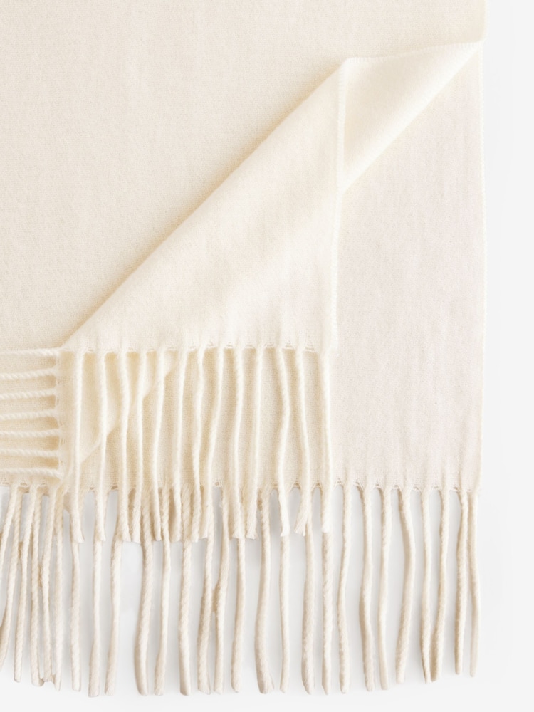 Ecru Cream Super Soft Midweight Scarf - Image 7 of 7