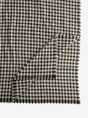 Black/White Gingham Midweight Scarf - Image 4 of 5