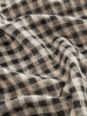 Black/White Gingham Midweight Scarf - Image 5 of 5