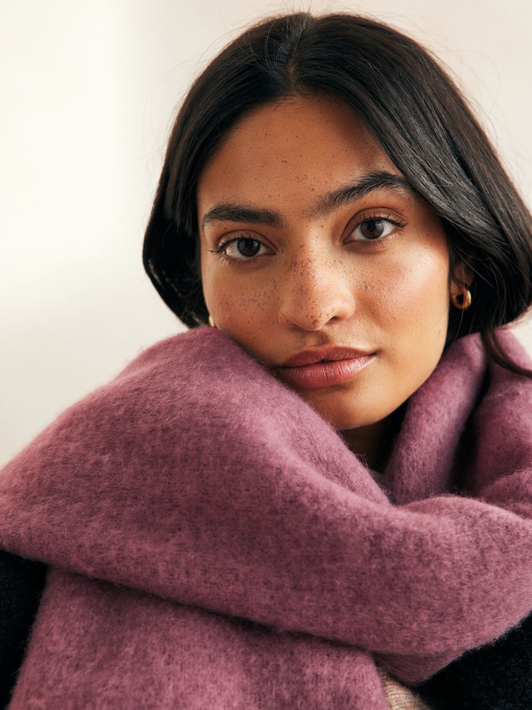 Mauve Purple Heavyweight Blanket Scarf - Image 2 of 5