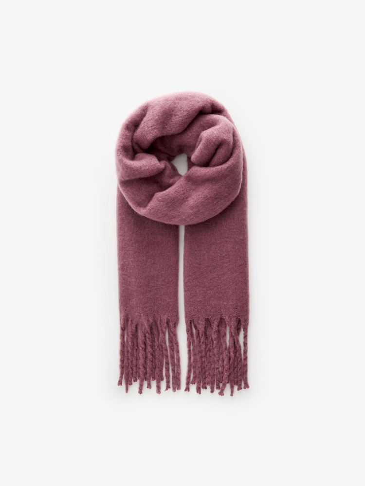 Mauve Purple Heavyweight Blanket Scarf - Image 3 of 5