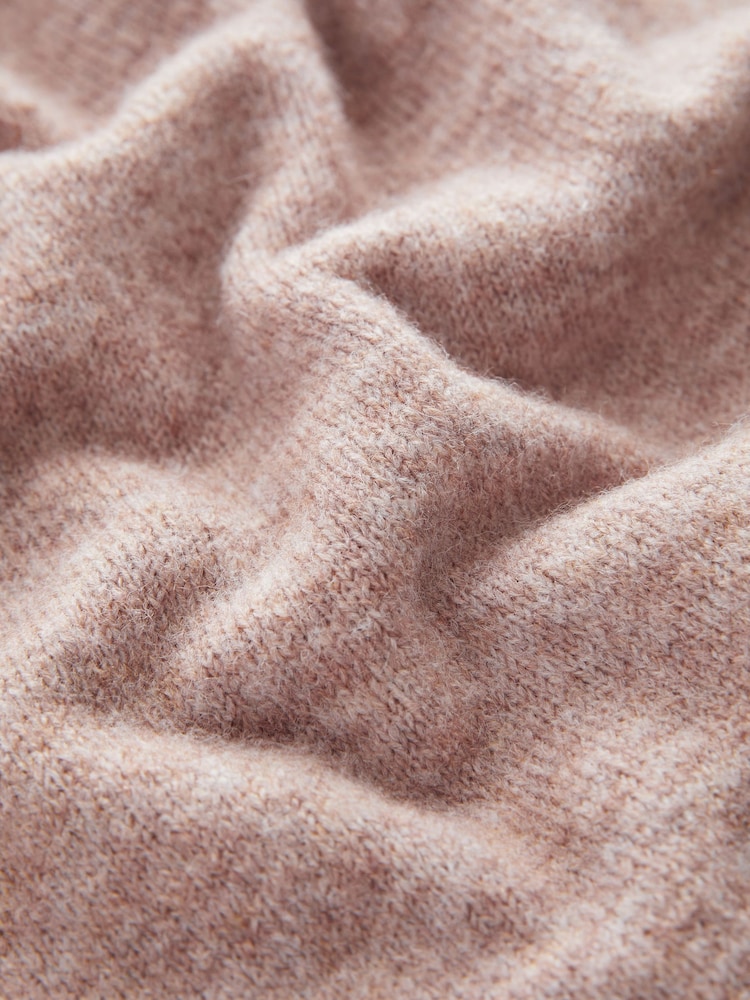 Oatmeal Roll Neck Shirt Back Poncho - Image 7 of 7