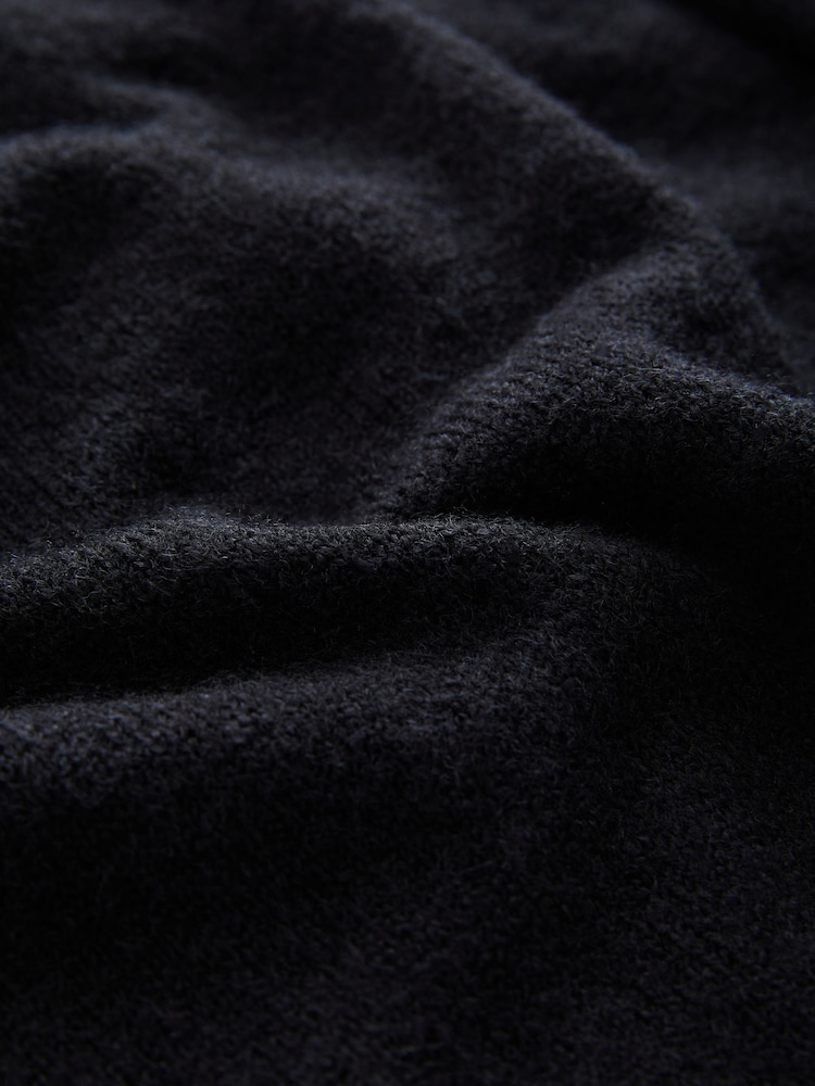 Negro - Poncho de cuello vuelto con espalda estilo camisa - Imagen 2 de 2 Negro - Poncho de cuello vuelto con espalda estilo camisa - Imagen 2 de 2