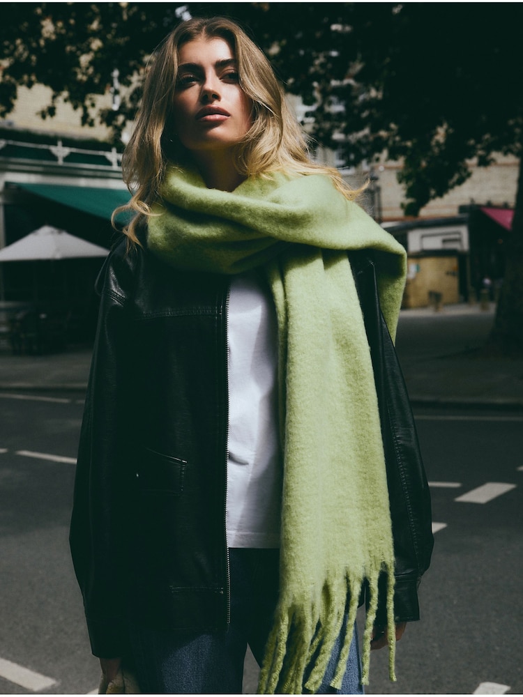 Lime Green Heavyweight Blanket Scarf - Image 1 of 8