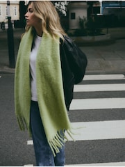 Lime Green Heavyweight Blanket Scarf - Image 4 of 8