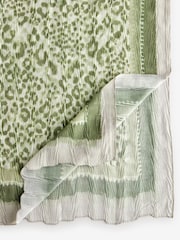Sage Green Leopard Lightweight Scarf - Image 5 of 6
