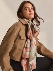 Pink Marble Plisse Lightweight Scarf - Image 1 of 7