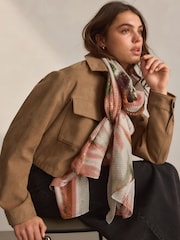 Pink Marble Plisse Lightweight Scarf - Image 2 of 7